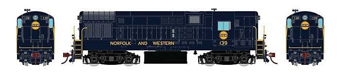 FM H16-44 Phase III - Standard DC -- Norfolk & Western 143 (Pevler Blue, Hamburger Logo), HO, Rapido Trains Inc 44015