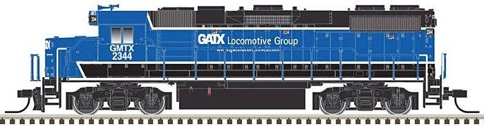 EMD GP38-2 Phase II - Standard DC -- GATX Leasing GMTX 2346 (black, blue), N, Atlas Model Railroad Co. 40004821