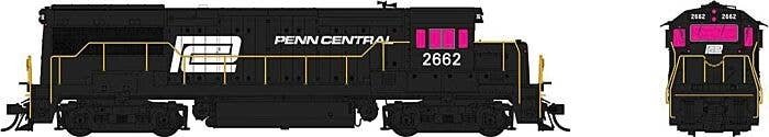 GE U25B Low Hood - Sound and DCC -- Penn Central 2662 (black, white, Large Logo), HO, Rapido Trains Inc 35517