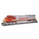 GE Dash 9-44CW - Standard DC -- Santa Fe 635 (silver, red, yellow Warbonnet), G, Bachmann Industries 90905