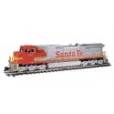 GE Dash 9-44CW - Standard DC -- Santa Fe 635 (silver, red, yellow Warbonnet), G, Bachmann Industries 90905