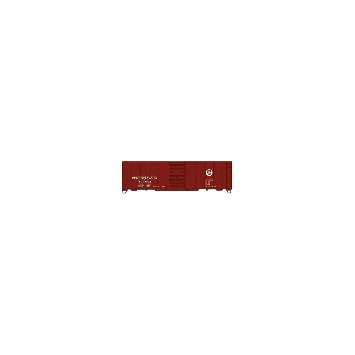 AAR 40 Single-Door Steel Boxcar - Kit - Pennsylvania Railroad - H0 - Walthers 112-3558