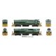 Montreal Locomotive Works MLW M420 - M420B Set - Standard DC -- British Columbia Railway 646, 682 (Lightning Stripe, green, Dogw