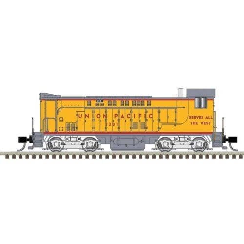 Baldwin VO1000 - Standard DC - Master(R) Silver -- Union Pacific 1205 (Armour Yellow, gray, red frame stripe), N, Atlas Model Ra