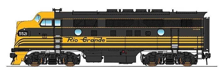 EMD F3A - Standard DC -- Denver & Rio Grande Western (Bumblebee, black, Aspen Gold), N, Intermountain Railway Company 69144
