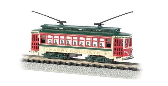 Brill Trolley - Standard DC -- Christmas (`Happy Holidays`), N, Bachmann Industries 61085