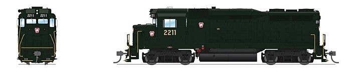 EMD GP30 Low Nose - Standard DC - Stealth -- Pennsylvania Railroad 2214 (Brunswick Green, small red Keystone), HO, Broadway Limi