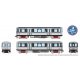 Budd 2600 Series L 4-Car Set - Standard DC -- Chicago Transit Authority CTA (As-Delivered, stainless steel, black), N, Rapido Tr