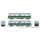 Budd 2600 Series L 2-Car Pair - Sound and DCC -- Chicago Transit Authority CTA (75th Anniversary Scheme, white, green), N, Rapid