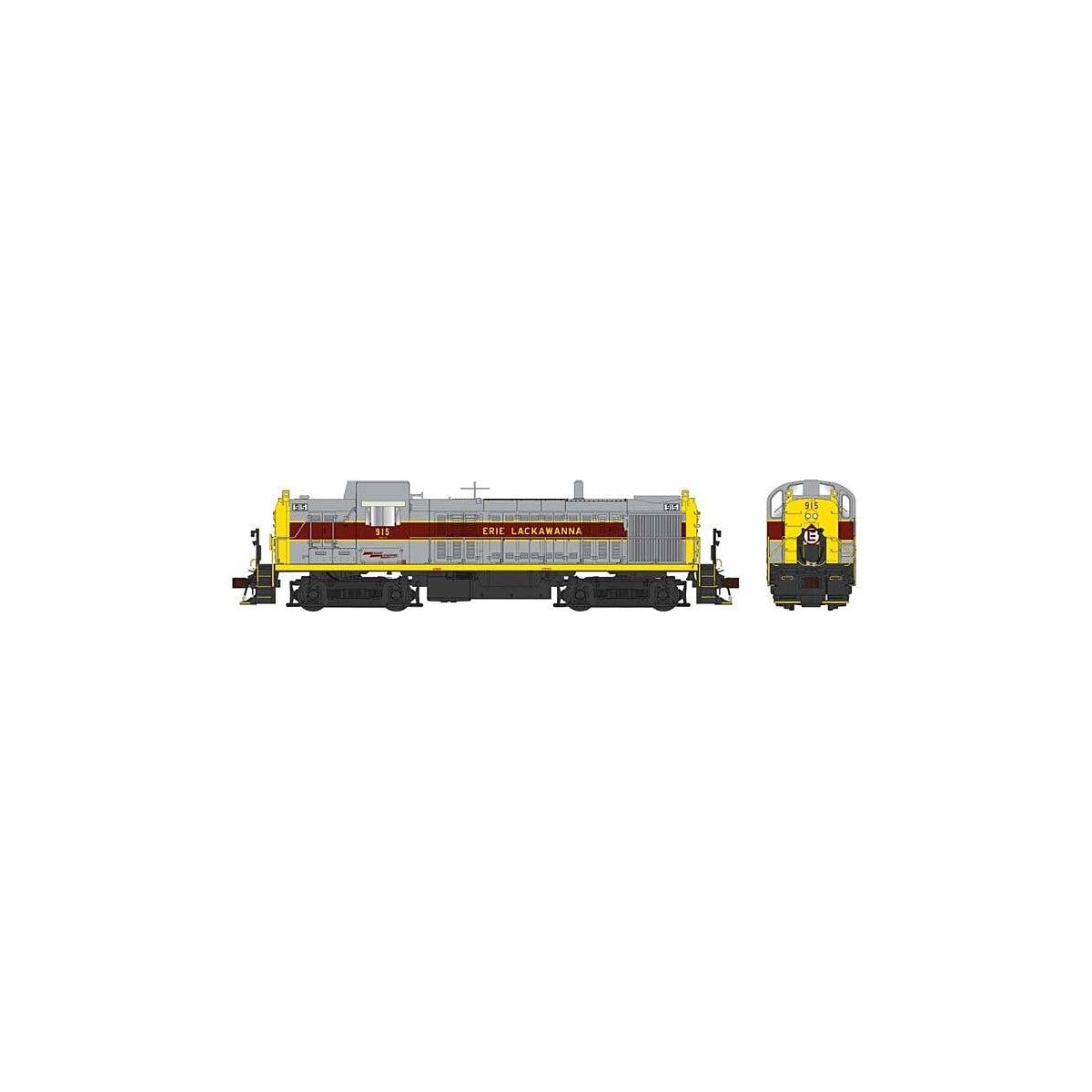 Alco RS3 Phase 1 - LokSound 5 and DCC -- Erie-Lackawanna 927 (gray, maroon, yellow, Large Louvers), HO, Bowser Manufacturing Co.
