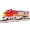 EMD F7A - Standard DC - Stealth -- Santa Fe 334L (1950s, Warbonnet, silver, red), HO, Broadway Limited Imports 8300