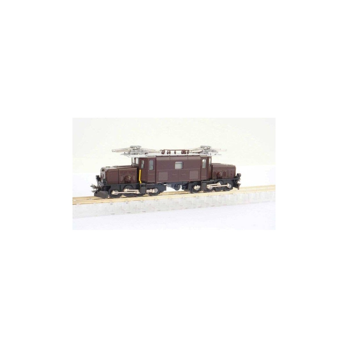 Class Ge 6/6-I Rhaetian Crocodile - Standard DC -- Rhaetian Railway 415 (Era VI, brown, black, 100th Anniversary Plaque), N, Kat