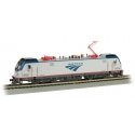 Siemens ACS-64 Electric - DCC and Sound -- Amtrak 668 (Phase V, silver, blue, red, black, Travelscape Logo), HO, Bachmann Indust