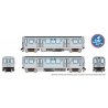 Budd 2600 Series L 4-Car Set - Sound and DCC -- Chicago Transit Authority CTA (stainless steel, blue, Circle Logo), N, Rapido Tr