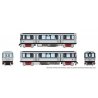 Budd 2600 Series L 2-Car Pair - Sound and DCC -- Chicago Transit Authority CTA (As-Delivered, stainless steel, black), N, Rapido