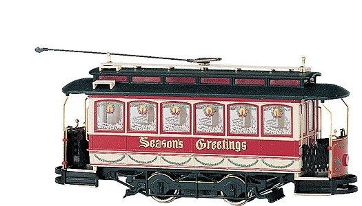 Closed Streetcar - Standard DC - Spectrum(R) -- Christmas (`Seasons Greetings`), On30, Bachmann Industries 25127