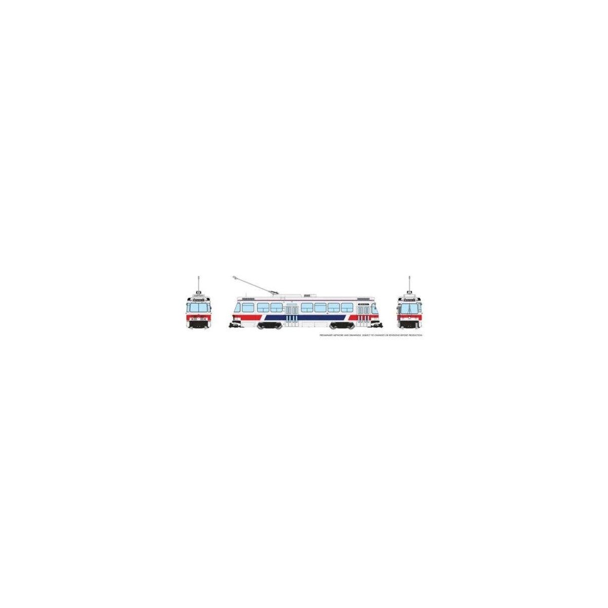 Canadian Light Rail Vehicle CLRV - Sound and DCC -- SEPTA (Fantasy Scheme, white, red, blue), HO, Rapido Trains Inc 702522