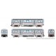Budd 2600 Series L 2-Car Pair - Standard DC -- Chicago Transit Authority CTA (MOW Scheme, stainless steel, red, Circle Logo, N, 