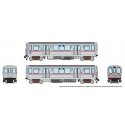 Budd 2600 Series L 2-Car Pair - Standard DC -- Chicago Transit Authority CTA (MOW Scheme, stainless steel, red, Circle Logo, N, 
