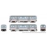 Budd 2600 Series L 2-Car Pair - Standard DC -- Chicago Transit Authority CTA (MOW Scheme, stainless steel, red, Circle Logo, N, 