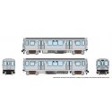 Budd 2600 Series L 2-Car Pair - Standard DC -- Painted, Unlettered (stainless steel), N, Rapido Trains Inc 588009