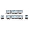 Budd 2600 Series L 2-Car Pair - Standard DC -- Painted, Unlettered (stainless steel), N, Rapido Trains Inc 588009