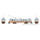 Canadian Light Rail Vehicle CLRV - Standard DC -- UTDC Concept Scheme (white, orange), HO, Rapido Trains Inc 702018