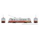 Canadian Light Rail Vehicle CLRV - Standard DC -- San Francisco MUNI (Fantasy Scheme, white, red, yellow, black), HO, Rapido Tra