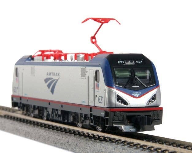 Siemens ACS-64 Electric - DCC -- Amtrak 600 `David L. Gunn` (silver, blue, red Travelscape Logo), N, Kato USA Inc 1373001DCC