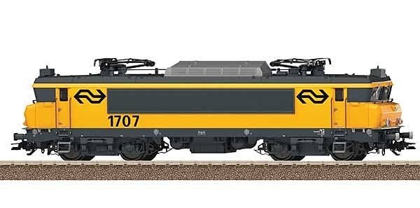 Class 1700 Electric - Sound & DCC -- Dutch State Railways 1707 (Era V 1992, yellow, gray), HO, Trix 25160