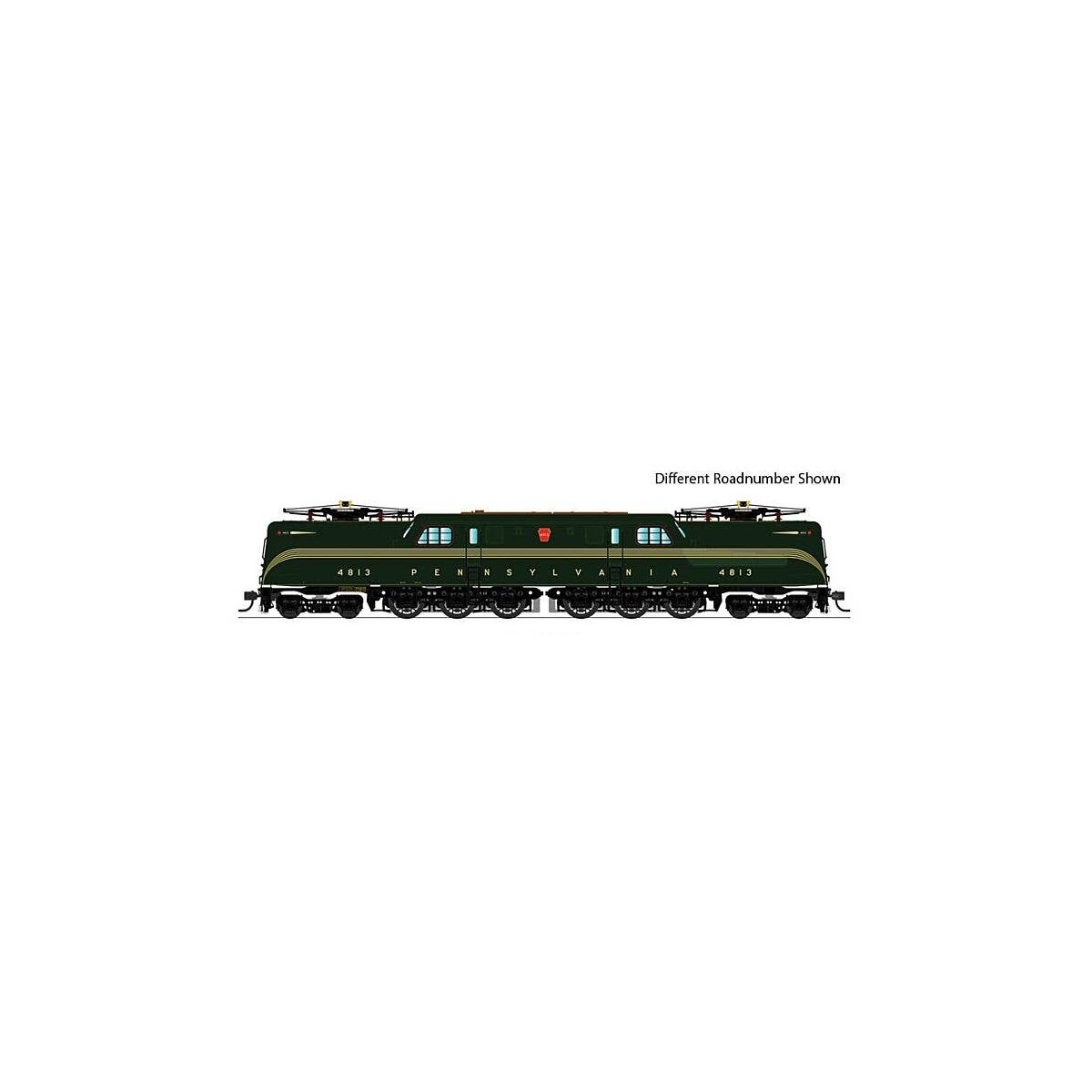 GG1 Electric w/Sound & DCC - Paragon3 -- Pennsylvania Railroad 4840 (Brunswick Green, 5-Stripe,, brown Roof, Futura), N, Broadwa