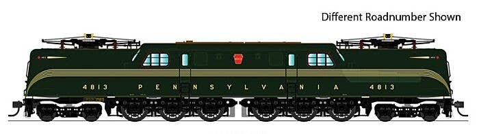 GG1 Electric w/Sound & DCC - Paragon3 -- Pennsylvania Railroad 4840 (Brunswick Green, 5-Stripe,, brown Roof, Futura), N, Broadwa