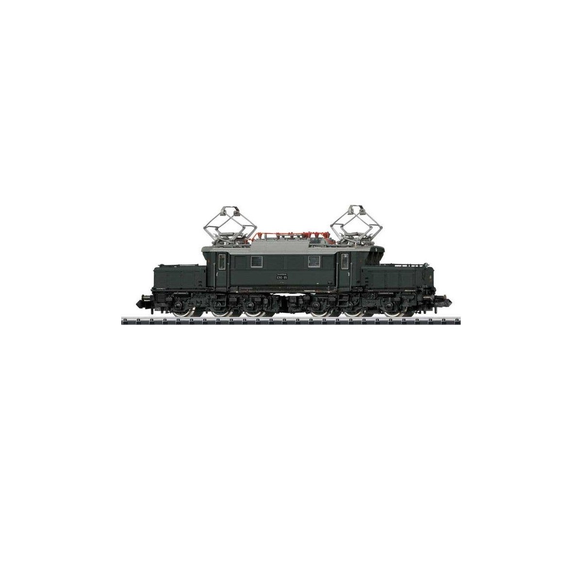 Class E 93 Electric - Sound and DCC - Minitrix -- German State Railroad DR E 93 05 (Era II, green, black, gray), N, Trix 16932