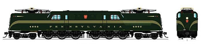 GG1 Electric w/Sound & DCC - Paragon3 -- Pennsylvania Railroad 4825 (Brunswick Green, 5-Stripe, Roman Lettering), N, Broadway Li