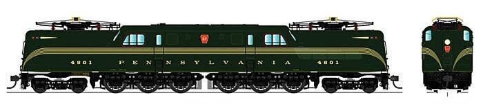 GG1 Electric w/Sound & DCC - Paragon3 -- Pennsylvania Railroad 4801 (Brunswick Green, 5-Stripe, Buff Roman Lettering, N, Broadwa