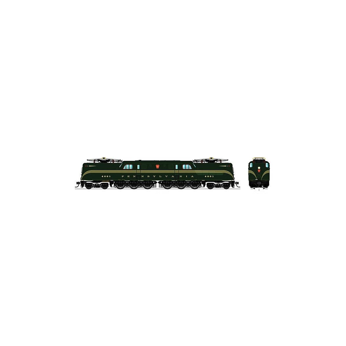 GG1 Electric w/Sound & DCC - Paragon3 -- Pennsylvania Railroad 4816 (Brunswick Green5-Stripe, Buff Roman Lettering), N, Broadway