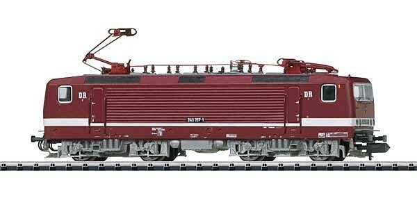 Class 243 Electric - Sound and DCC-SX - Minitrix -- German State Railroad DR 243 357-1 (Era IV, red, white, gray), N, Trix 16433