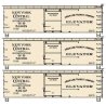 36' Double-Sheathed Wood Boxcar - Steel Roof - Wood Ends 3-Pack - Kit - New York Central & Hudson River - H0 - Walthers 112-8153