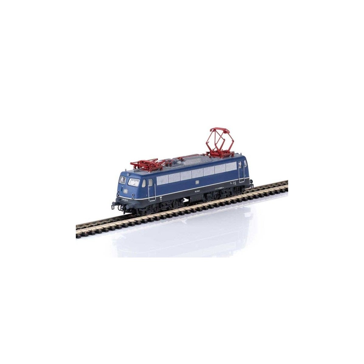 Class 110.3 Electric - Sound and DCC - Minitrix -- German Federal Railroad DB 110 318-3 (Era IV 1983, ocean blue, gray), N, Trix