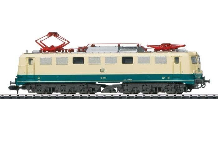 Class 150 Electric - Sound and DCC-SX - Minitrix -- German Federal Railroad DB 150 071-9 (Era IV 1978, ivory, Ocean Blue), N, Tr