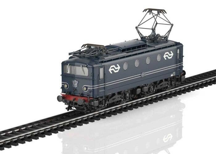 Class 1100 Electric - Sound and DCC -- Dutch State Railways NS 1108 (Era IV 1970s, black, white, silver), HO, Trix 25110