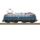 Class 110 Electric - Sound and DCC -- German Federal Railroad DB 110 461-1 (Era IV 1978, cobalt blue, black, silv, HO, Trix 2277