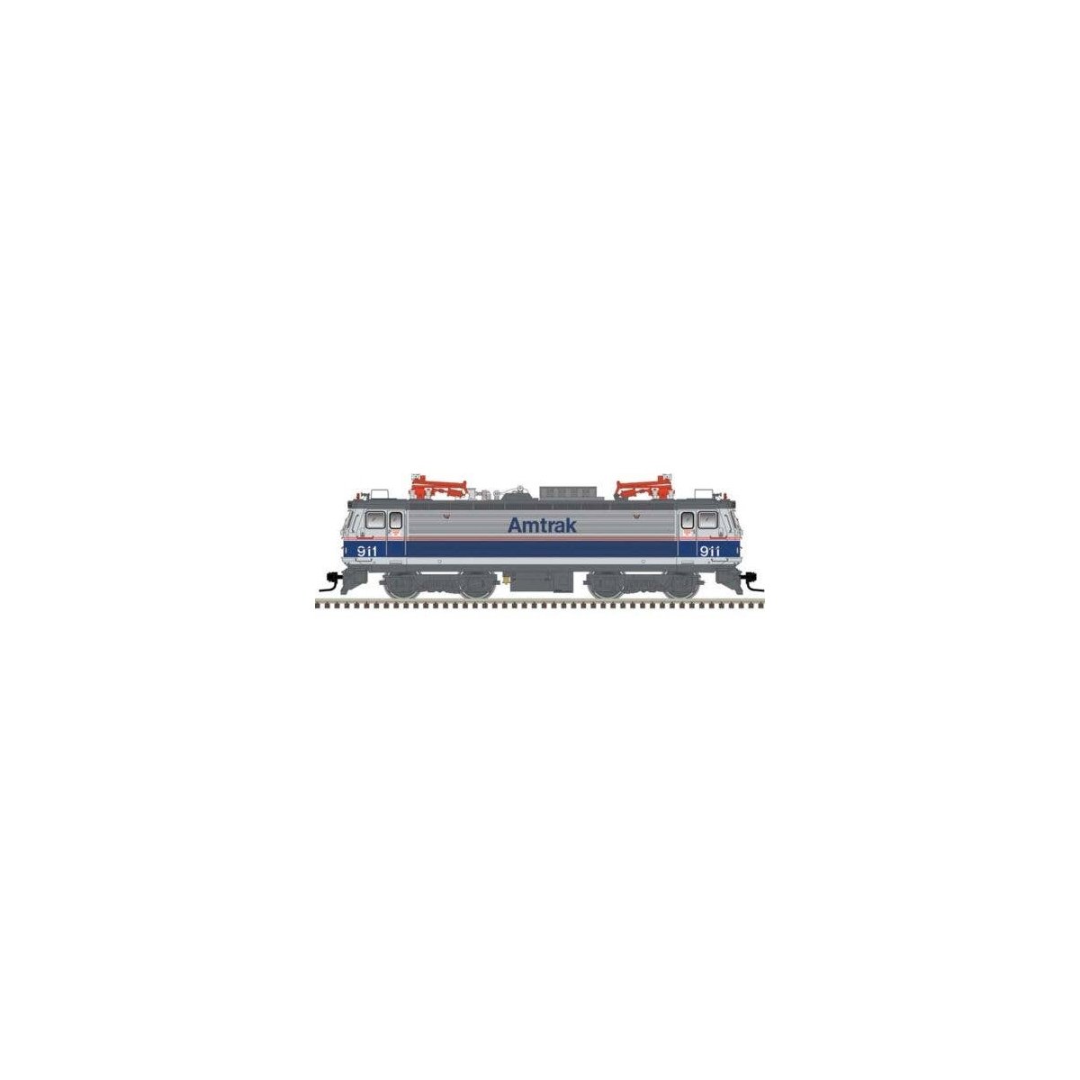 AEM-7 Electric - LokSound and DCC - Master(R) Gold -- Amtrak 913 (Phase IV, silver, blue, red, white), HO, Atlas Model Railroad 