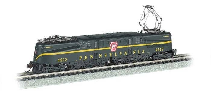 GG1 Electric - Standard DC -- Pennsylvania Railroad 4912 (Brunswick Green, yellow, Single Stripe), N, Bachmann Industries 65251
