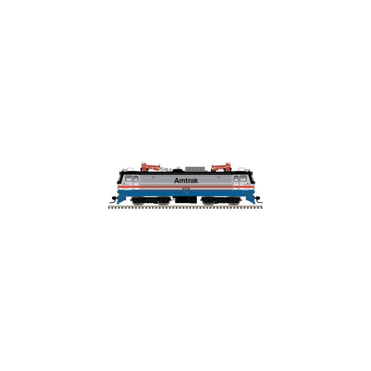 AEM-7 Electric - LokSound and DCC - Master(R) Gold -- Amtrak 928 (Phase III Late 1990s, silver, blue, red, white, black), HO, At