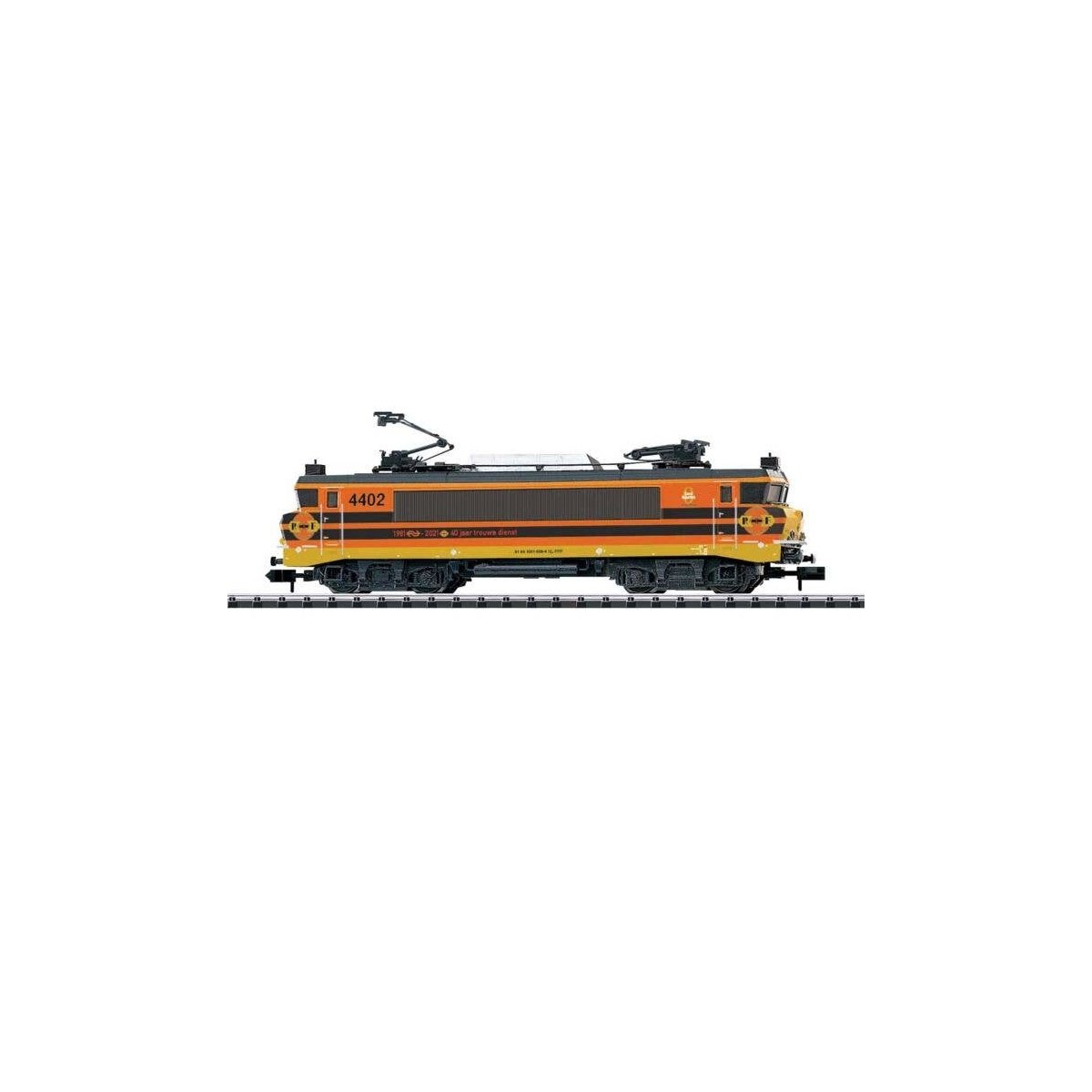 Class 1600 Electric - Standard DC - Minitrix -- Rotterdam Rail Feeding B.V. RRF 4402 (Era VI 2021, orange, black, yellow), N, Tr