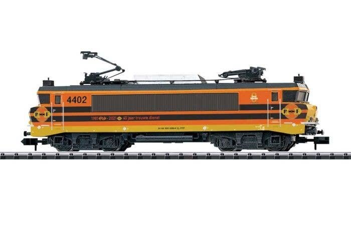 Class 1600 Electric - Standard DC - Minitrix -- Rotterdam Rail Feeding B.V. RRF 4402 (Era VI 2021, orange, black, yellow), N, Tr