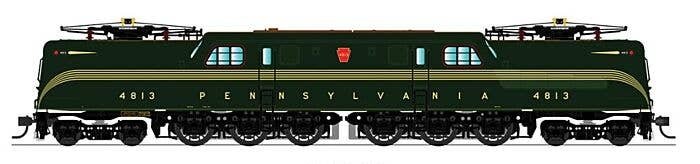 GG1 Electric w/Sound & DCC - Paragon3 -- Pennsylvania Railroad 4813 (Brunswick Green, 5-Stripe, brown Roof, Futura), N, Broadway