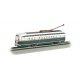 PCC Streetcar w/DCC, Sound & Sparking Trolley Pole -- Chicago (green, white, red), HO, Bachmann Industries 60504