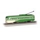 PCC Streetcar - Standard DC -- Painted, Unlettered (green, cream), HO, Bachmann Industries 60513